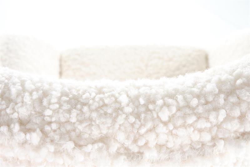 Houpací křeslo LIBERTO –? látka, krémová Halmar