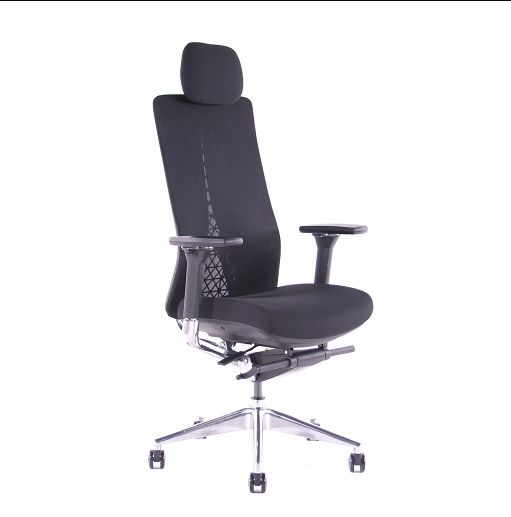 Kancelárska ergonomická stolička Sego EGO — čierna, nosnosť 140 kg