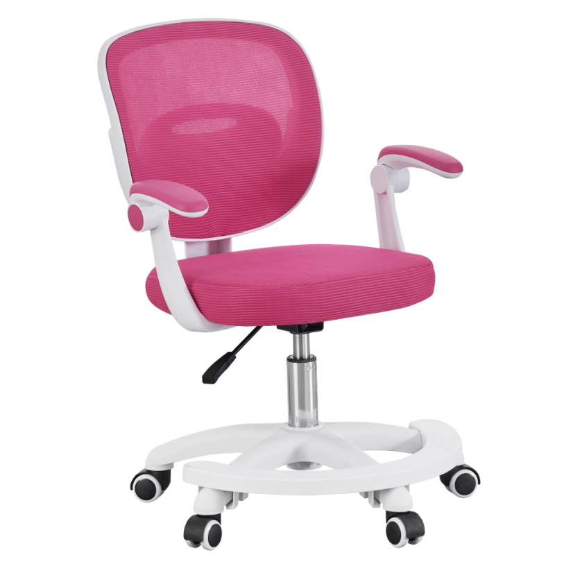 Stylová otočná židle TRIXI TYP 2, malinová/bílá