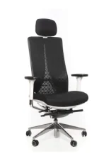 Kancelářská ergonomická židle Sego EGO WHITE  — černá/bílá, nosnost 140 kg