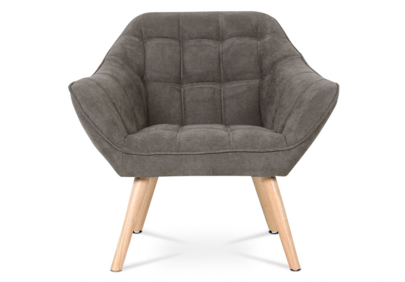 Relaxační křeslo YSTAD — masiv, látka lanýžová, nosnost 130 kg Autronic