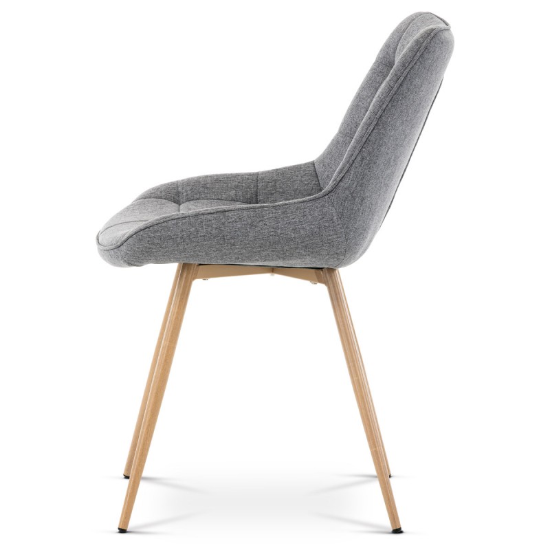 Jídelní židle VOX – kov, samet, šedá Autronic