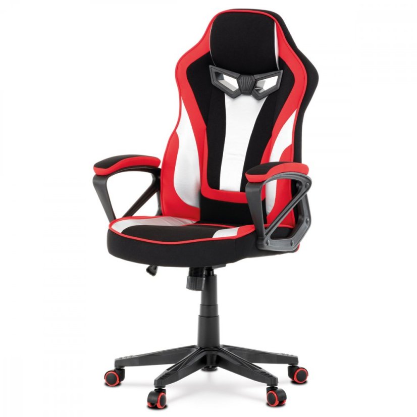 Herné kreslo RACING STYLE - látka, červená