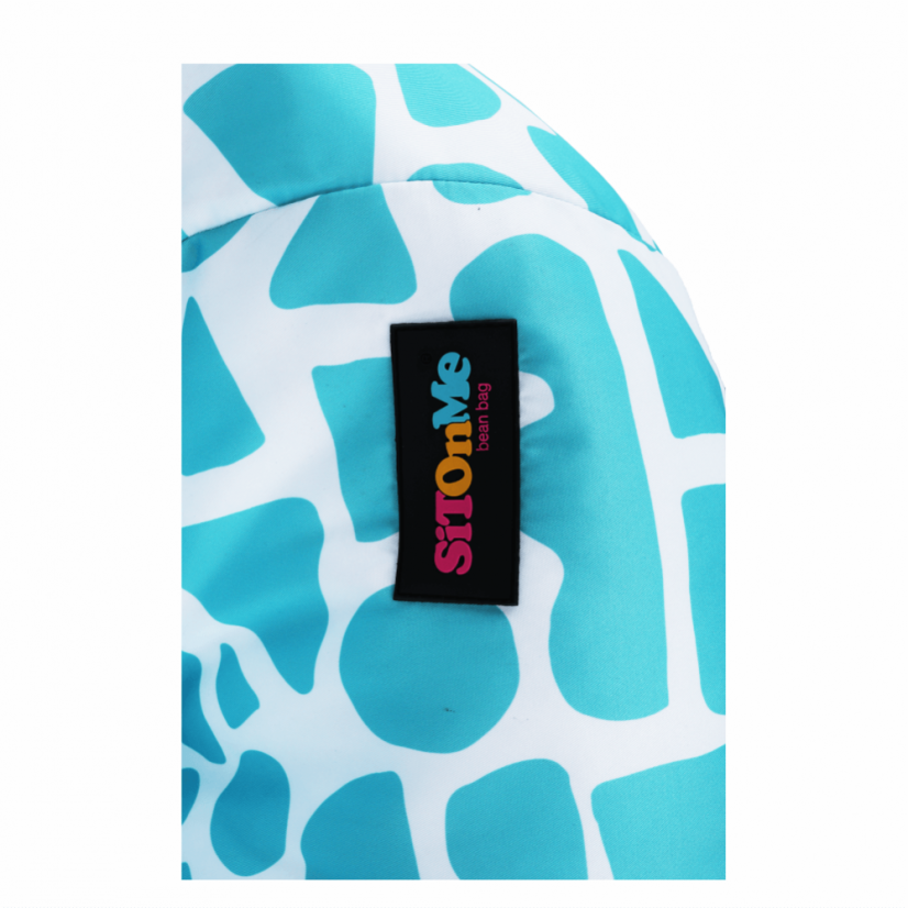 Sedací vak TELDIN —75x75x110, látka, tyrkysová / biela