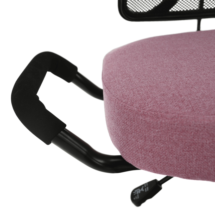 Ergonomická kľakačka RUFUS – ružová/čierna z kovu