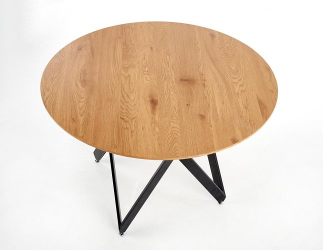 Jídelní kulatý stůl MOZAMBIK –⁠ 120x75, zlatý dub, černý