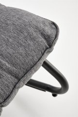 Houpací křeslo GATTO — kov, látka, šedá Halmar