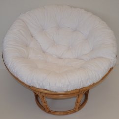 Relaxační papasan ARTEMIS — ⌀110 cm, ratan, látka, medová / více barev