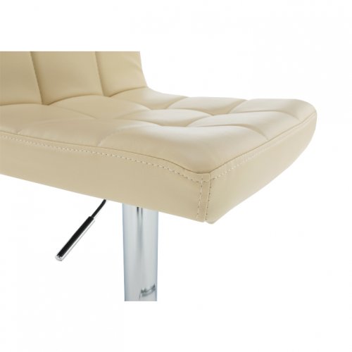 Barová židle KANDY NEW — ekokůže béžová/chrom