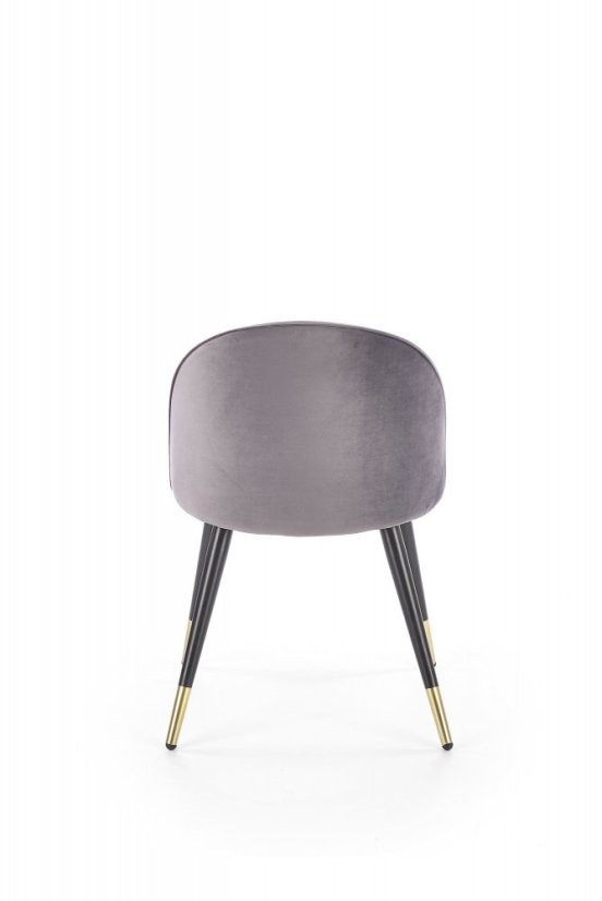 Jedálenská stolička TOPEKA –⁠ kov/látka, sivá