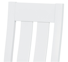 Jedálenská drevená stolička DADO - masív buk, biela, hnedý poťah