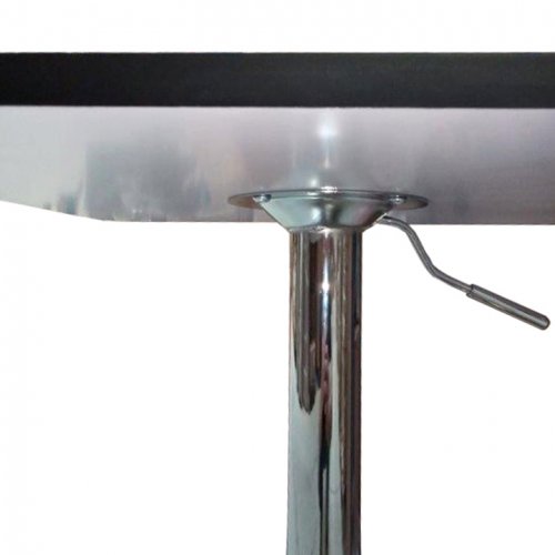 Barový stolek FLORIAN – MDF, chrom, černá