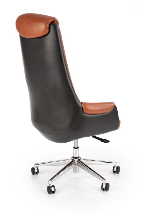 Kancelářské křeslo CALVANO – ekokůže, hnědá Halmar