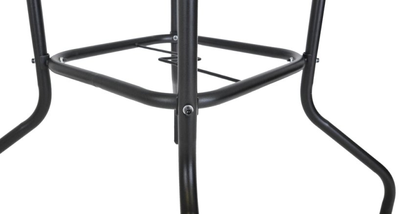 Zahradní stůl ZWMT 80x80 cm kovový se skleněnou deskou