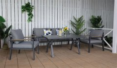 SIBIU hliníkový stůl 140x80 cm