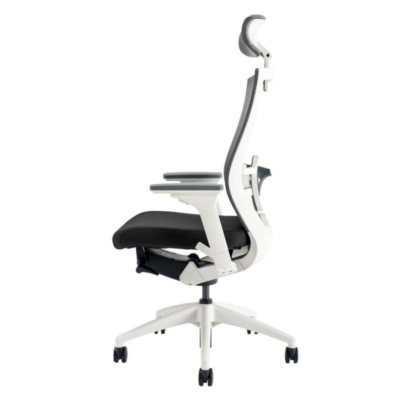 Kancelárske kreslo na kolieskach Office More MERENS WHITE SP – s podrúčkami a opierkou hlavy - Čalúnenie Merens: Zelená BI 203