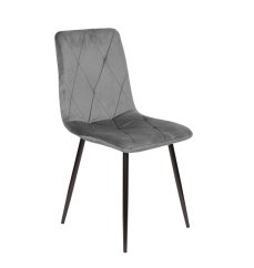 Luxusní židle NAOMI s velvet potahem a černou kovovou podnoží Stima