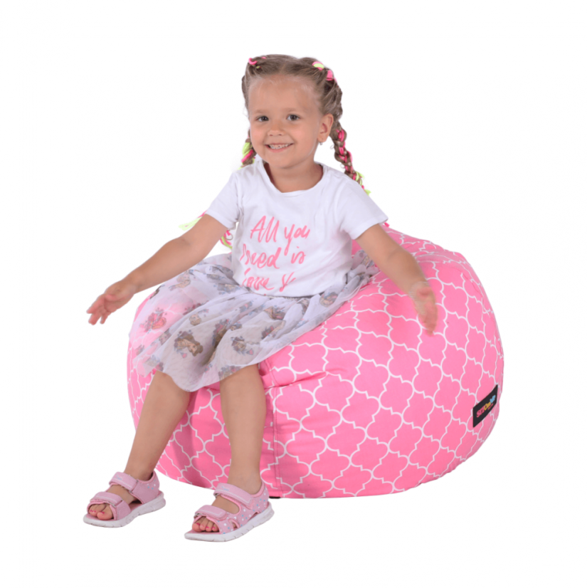 Sedací vak GOMBY — 60x50, látka, viac farieb - Gomby: ružový