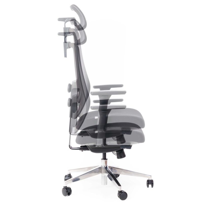 Kancelářská ergonomická židle Sego STRETCH New— černá Sego