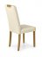 Jedálenská stolička CARO – masív, ekokoža, krémová