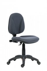 Kancelářská pracovní židle Ergo ANTISTATIC — plast, látka, šedá