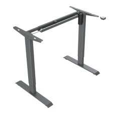 Elektricky výškově nastavitelný stůl POWERO – šedý, bez desky, hloubka 500 mm, výkon 100V–240V Lama Plus