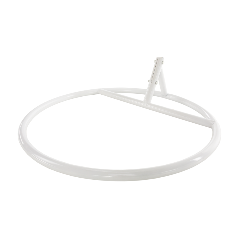 Závěsné křeslo KALEA — bílá, květinový vzor, nosnost 130 kg Kondela