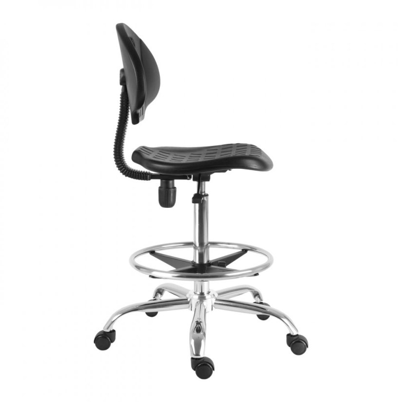 Dielenská pracovná stolička WORKER – čierna, nosnosť 130 kg