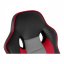 Dětská herní židle  KIDDO— PU kůže, látka, černá/červená