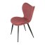 Autronic Jídelní židle TERRA, červená látka, černá kovová podnož