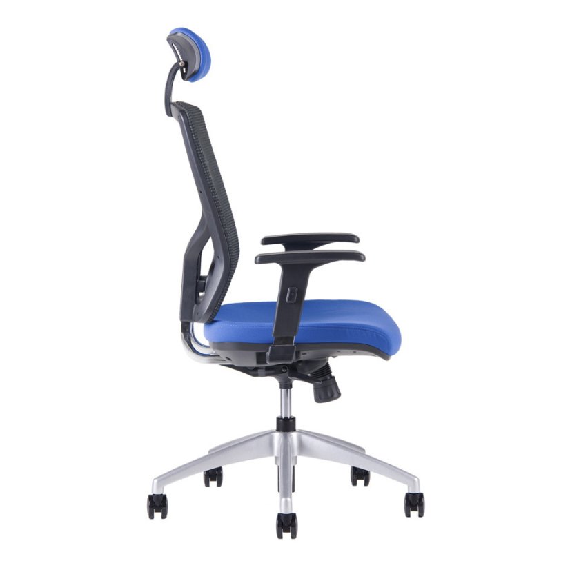 Kancelárska ergonomická stolička HALIA MESH SP – s podhlavníkom, viac farieb - Čalúnenie Halia: Modrá 2621