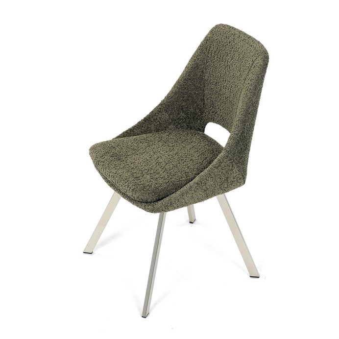 Moderní zelená jídelní židle RINA Autronic s nerezovými nohami