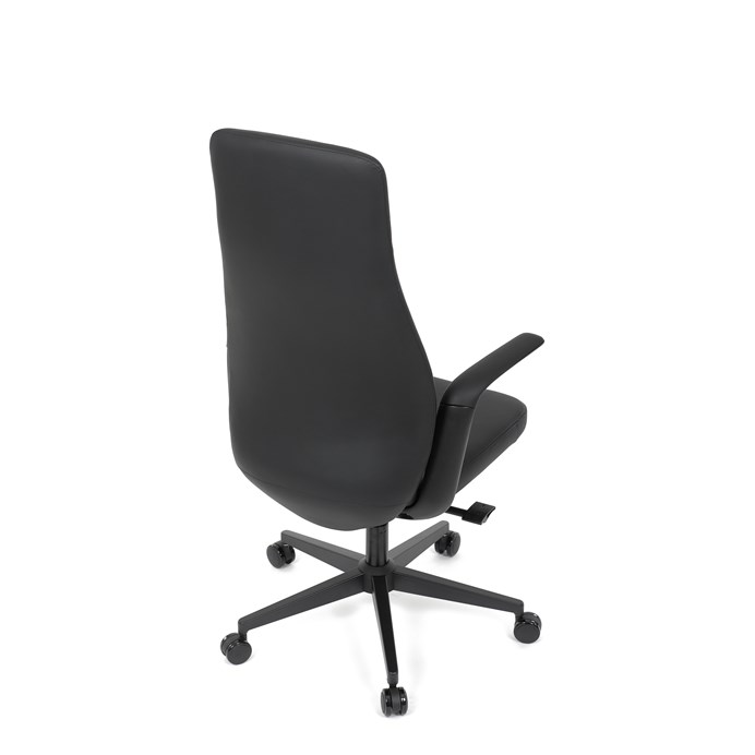 Kancelářské křeslo ORBIT – černá ekokůže s houpacím mechanismem Autronic