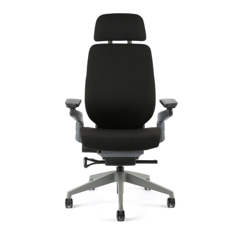 Kancelárska ergonomická stolička KARME — viac farieb, s podhlavníkom a podrúčkami - Čalúnenie KARME: Zelená F01