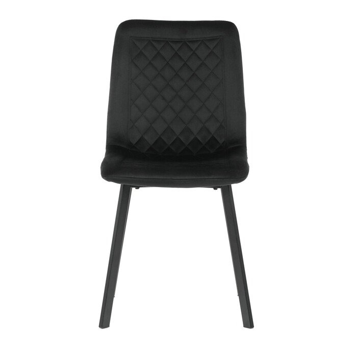 Elegantná jedálenská stolička NOX – čierny zamat, čierny kov Autronic