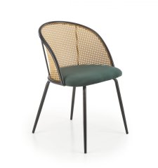 Jedálenská stolička TELMAR — kov, látka, zelená
