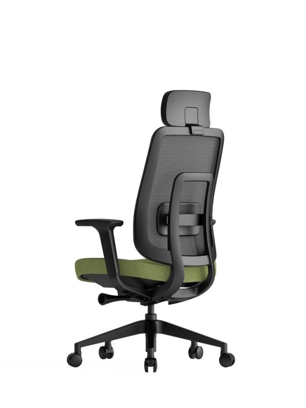 Ergonomická kancelárska stolička K42 SP – sieť/čalúnená, zelená