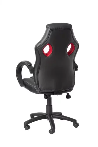 Herní židle SPERO — ekokůže, látka, černá/červená