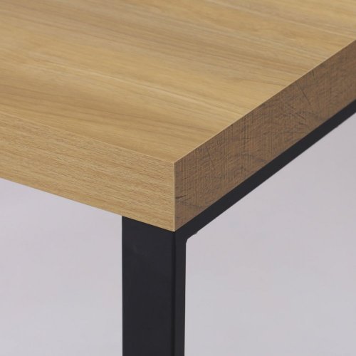 Počítačový stůl KORBEN — MDF, kov, dekor dub