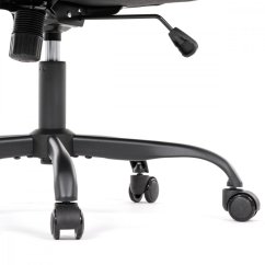 Kancelářské křeslo HOLMES — kov, ekokůže, šedá Autronic