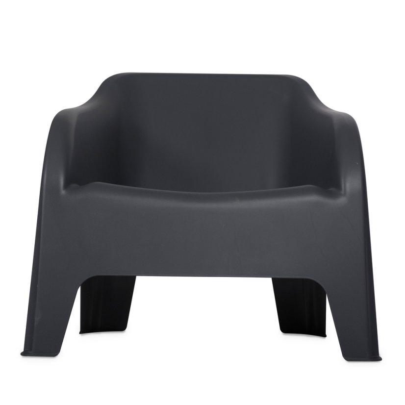 PETRA ARMCHAIR plastové křeslo - grafit (lehce poškrábané)