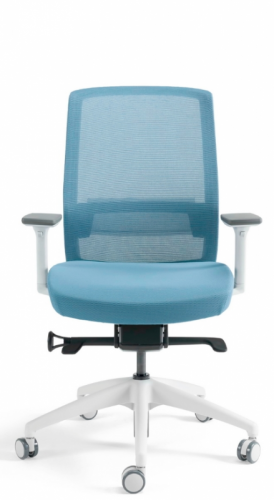 Kancelářská ergonomická židle BESTUHL J17 WHITE — více barev - Barevné provedení J17 WHITE: Červená