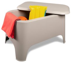 PETRA plastový stůl+box - šedá