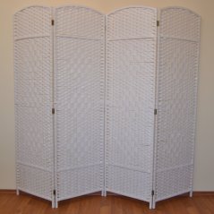 Paravan MANIRI II — dřevo, papír, bílá