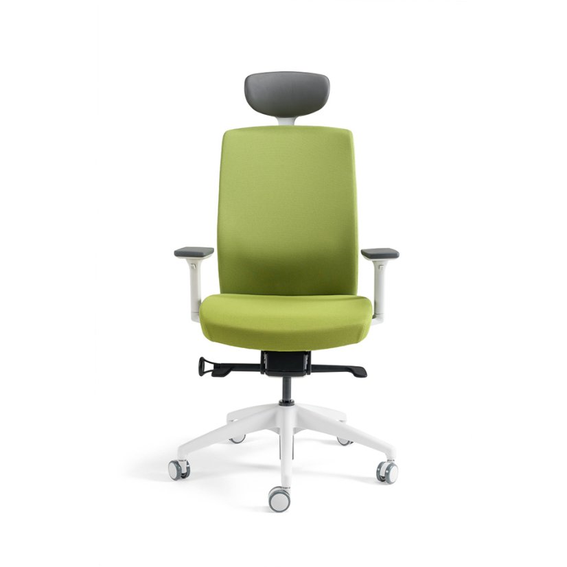 Kancelárska ergonomická stolička BESTUHL J2 WHITE SP — viac farieb, s podhlavníkom - Čalúnenie J2 WHITE SP: Čierna 201