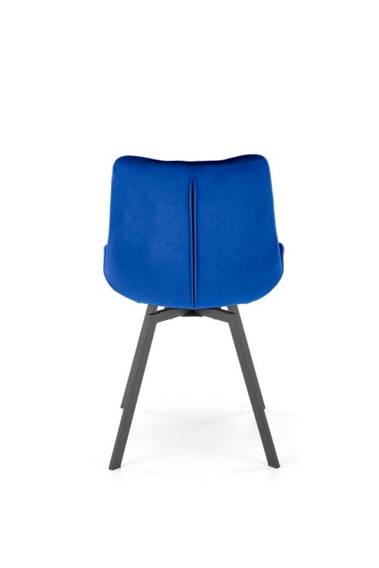 Elegantná otočná modrá zamatová stolička BECKY Halmar