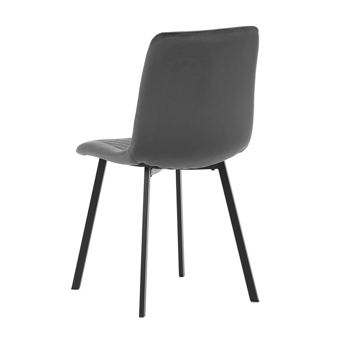 Elegantná jedálenská stolička NOX – sivý zamat, čierny kov Autronic