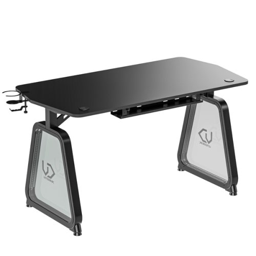 Herní stůl UTRADESK BOOSTER - 136 cm, podsvícený, černý