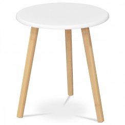 Konferenční stolek VOLTO — bambus, přírodní / bílá