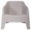 PETRA ARMCHAIR plastové křeslo - šedá